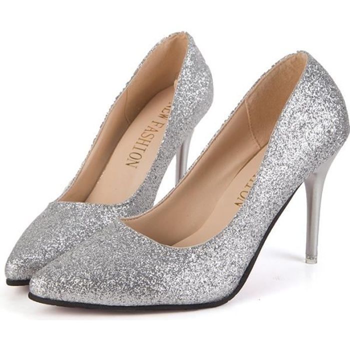 Talon gris pailleté deals