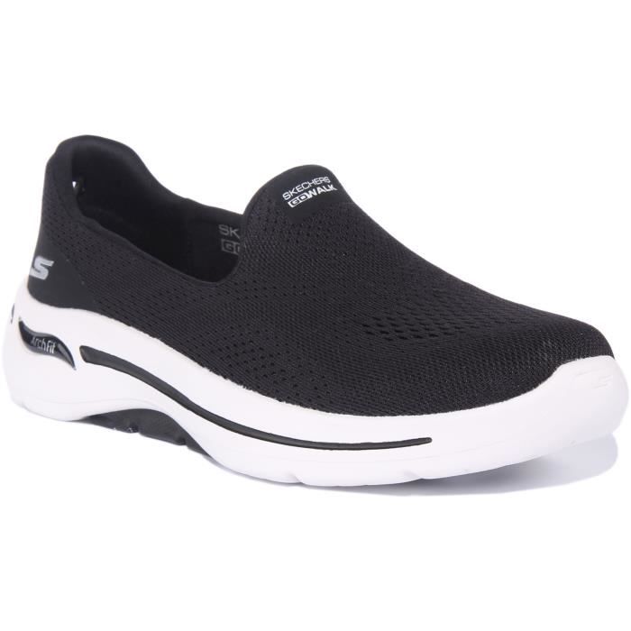 Skechers femme noir et blanc hot sale