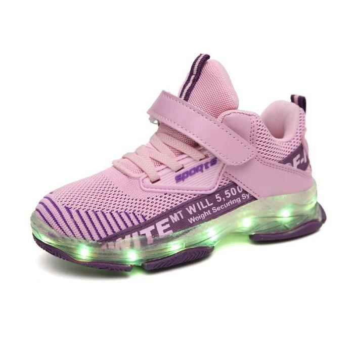 Chaussures à Roulettes LED Rechargeables Enfants - 7 Couleurs Clignotantes, Roues Rétractables Automatiques
