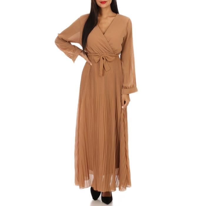 robe longue marron