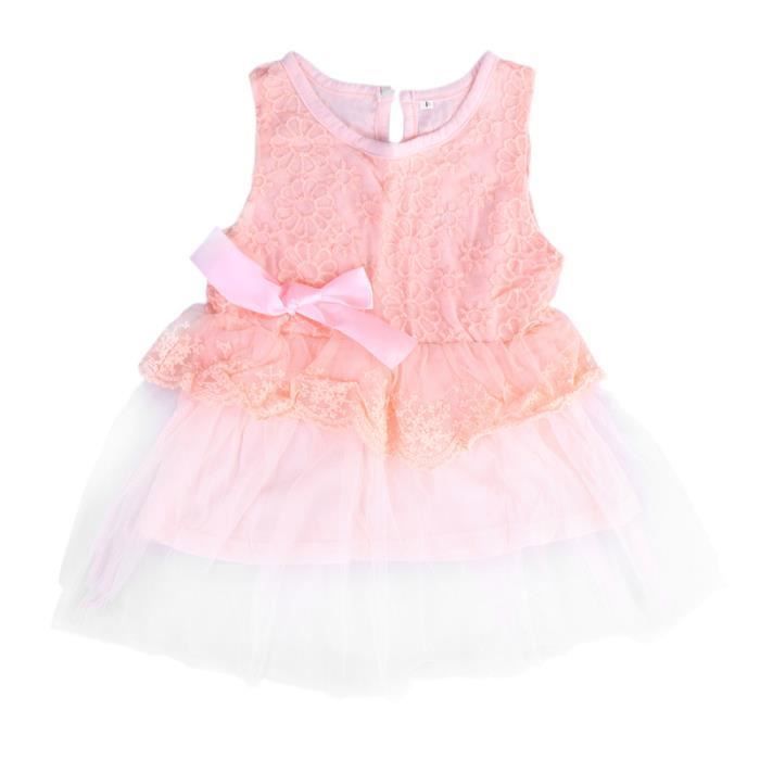Robe Sans Manches Bebe Fille En Tulle D Ete En Tutu Pour Enfants Taille De Parti 4 Rose Robe Pink Cdiscount Pret A Porter