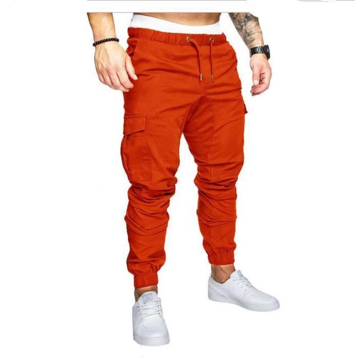 Pantalon Cargo Homme Et Long Pantalon Rouge LH0507PT084 Rouge