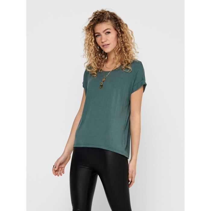 JDY T-shirt Donna In Poliestere - Regular Fit Con Maniche 3/4 Pieghettate - Camicia Con Colletto Coreano E Tasca - Perfetta Per Ogni Look