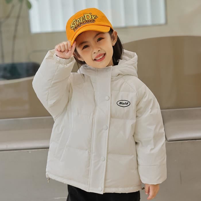 Doudoune Mixte Enfant Couleur Unie Casual Epais Chaude Hiver avec