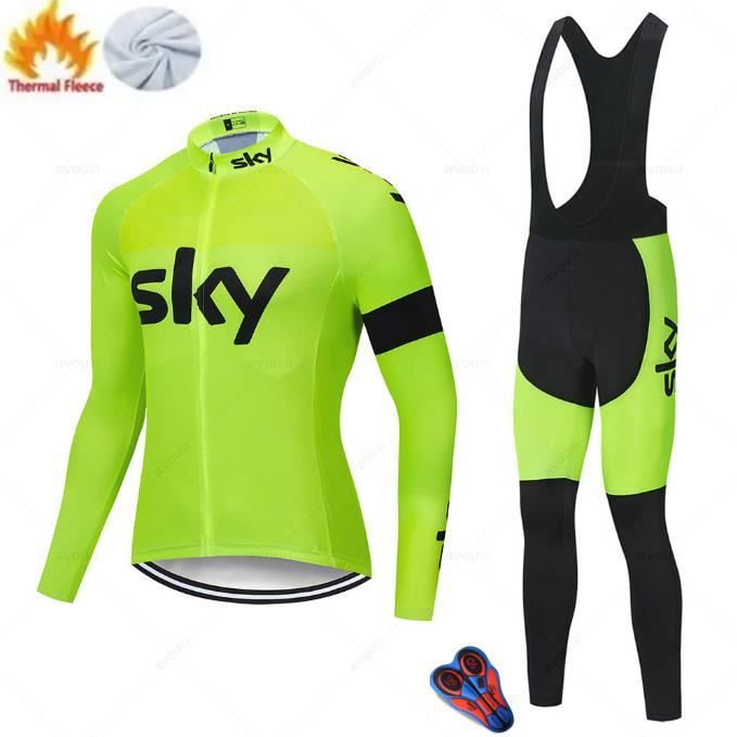 Maillot De Cyclisme Homme Fdx Manches Longues - Thermique, Respirant Et Coupe-vent Pour L'hiver (Tailles S à 3XL)