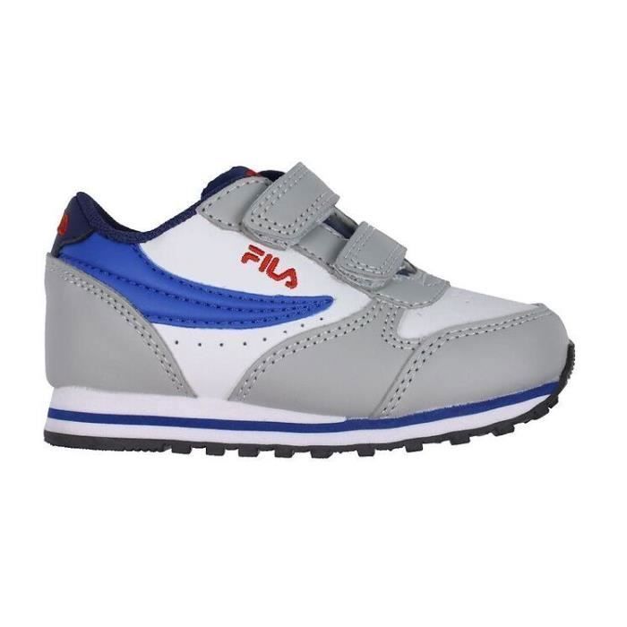 Baskets velcro bebe Fila Orbit gray violet lapis blue FILA Garcon Synthetique Scratch Gray violet lapis blue Cdiscount Chaussures