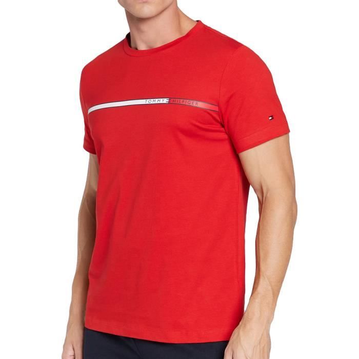 t shirt rouge tommy hilfiger