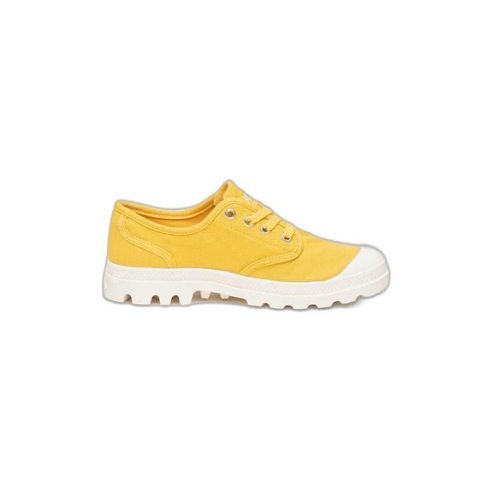 Baskets en toile Palladium Pampa Oxford Jaune Homme 38 Semelle moulee Confortable Lacets Yellow m Cdiscount Chaussures