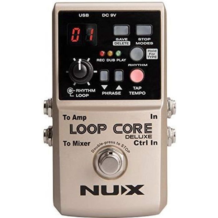 NUX Loop | Loop Core Deluxe 24 bits Looper Pédale Bundle | Guitare FX .