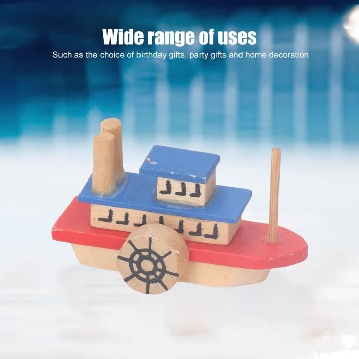 Mini Voilier Décoratif En Résine – Bateau Et Pagaies – Accessoire Maison De Poupée – Décoration De Table, Bureau – Thème Plage Et Mer