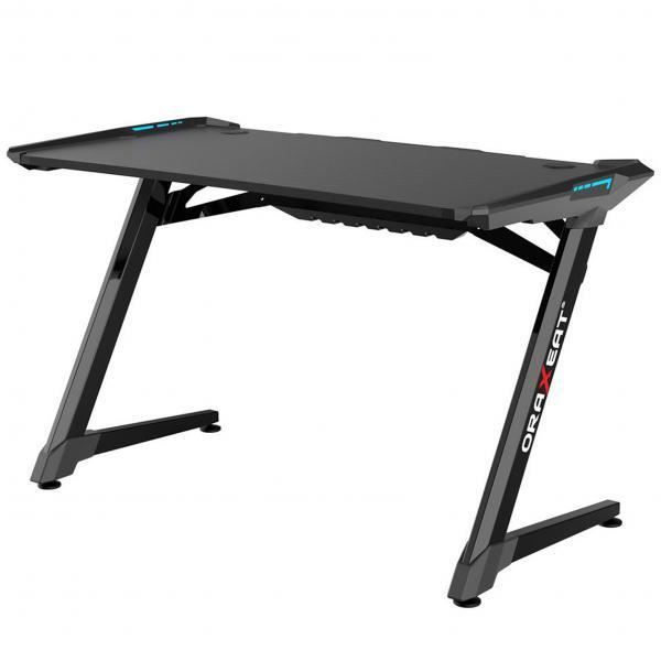 Bureau pour gamer - ORAXEAT - GT140 - 140 cm - MDF/Métal - Surface en fibre de carbone