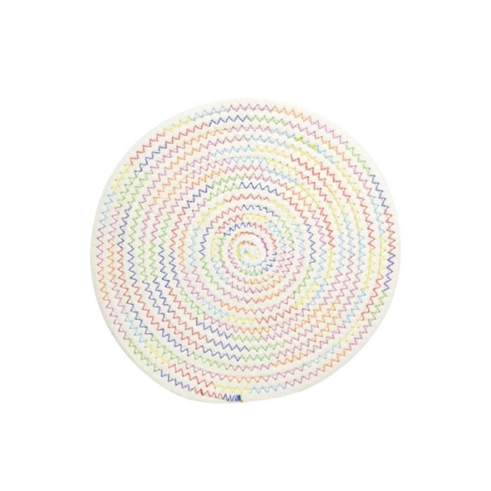 Lot De 2 Dessous De Plat En Coton - Motif Escargot Et Fleurs, Diamètres 18 Et 24 Cm, Résistant à La Chaleur (220°C Max)