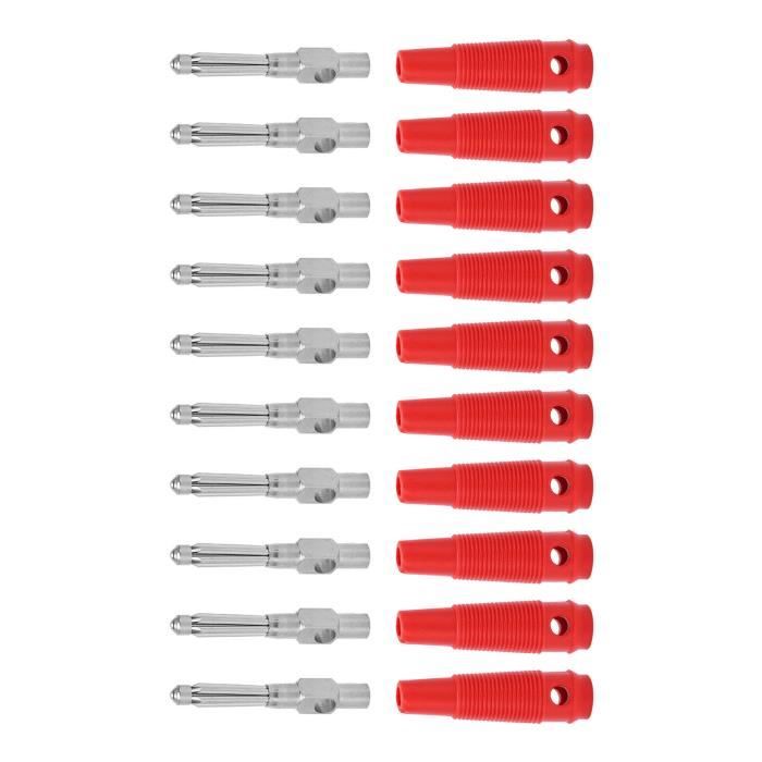 10 Prises Banane Cuivre 2,5 Mm - Connecteurs Jack Pour Sondes Et Instruments, Lot économique