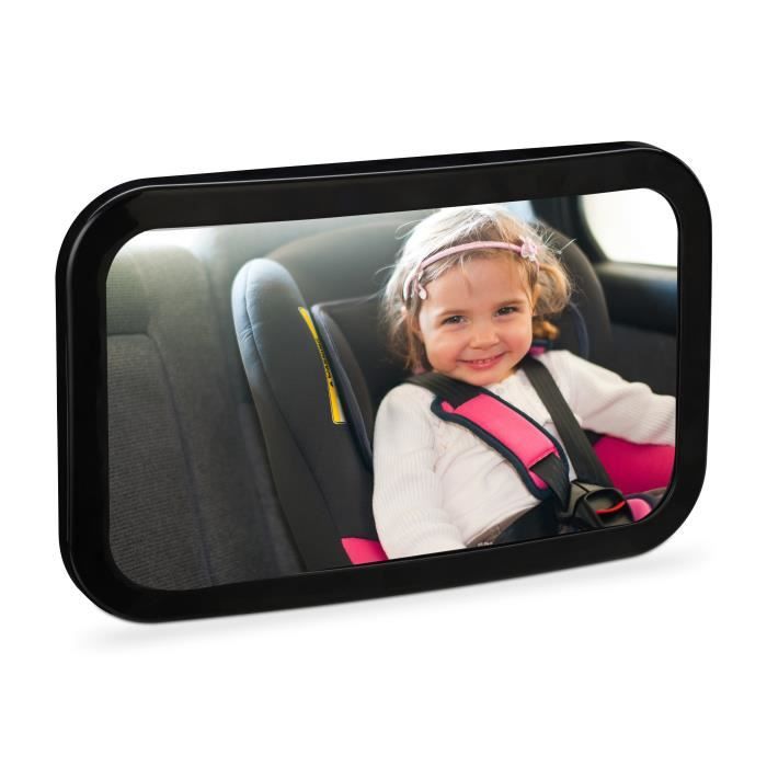 Relaxdays Miroir Pour Bebe En Voiture Solide 360 Fixation Pour Appui Tete Plastique Abs Retroviseur De Bebe Noir Achat Vente Siege Auto Miroir De Voiture Pour Bebe Cdiscount