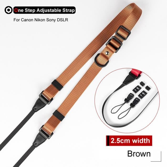 A-Sangle de cou réglable en néoprène pour appareil photo DSLR SLR