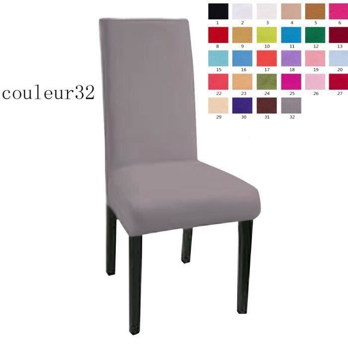 Lot De 4 Housses De Chaise Extensibles En Spandex - Tissu Jacquard, élastique - Pour Décoration Et Protection - Sable
