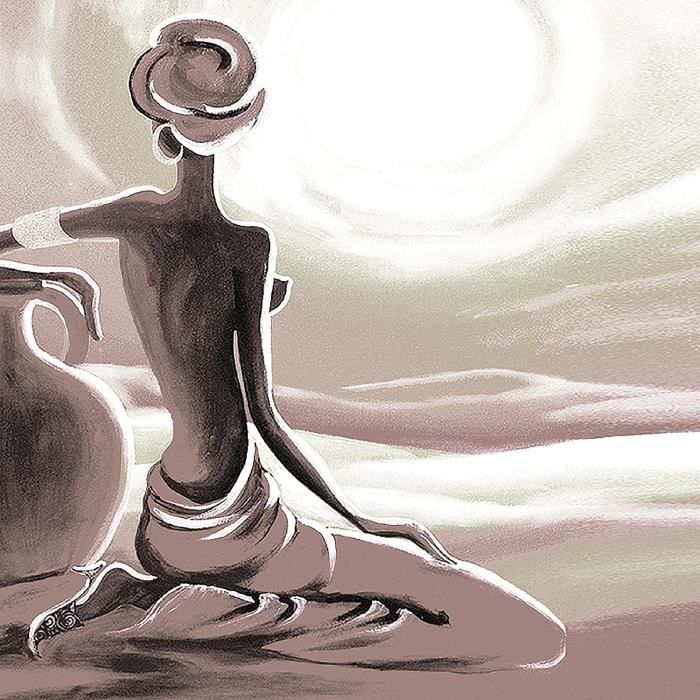 Tableau Noir Et Blanc Femme Africaine Cdiscount