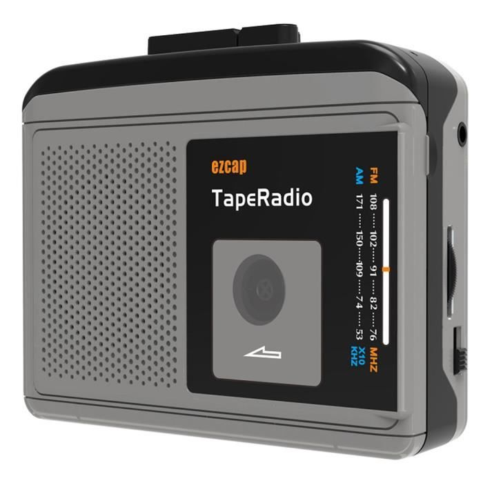 Lecteur de Cassette Portable avec Radio AMFM, Convertisseur Cassette