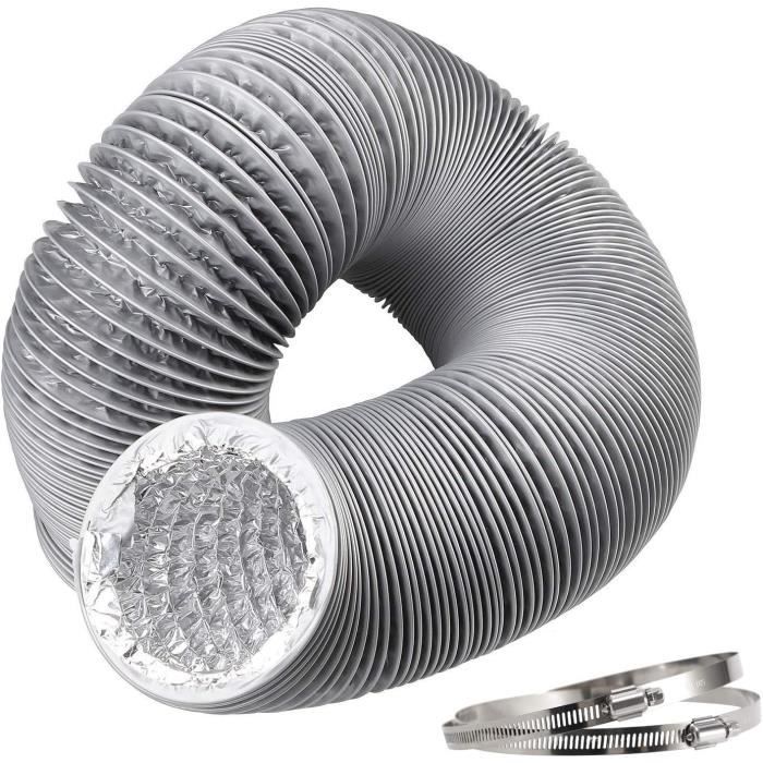 Hon&Guan ø125mm Tuyau D'Evacuation Flexible En Aluminium&PVC Tube De