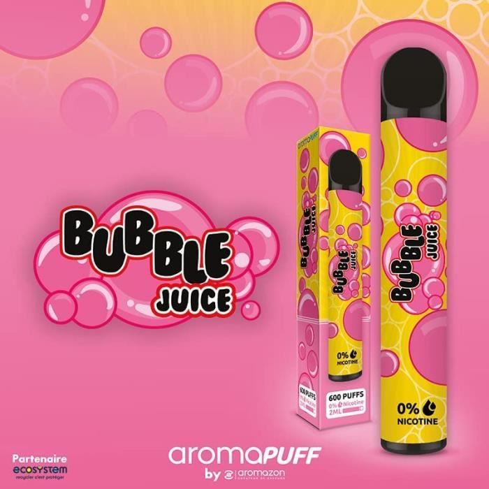 Bubble Juice AromaPuff 600 Puff Sans Tabac Sans nicotine138 - Cdiscount ...