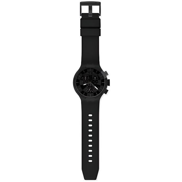 Bracelet silicone / plastique homme - SWATCH - Montre Swatch Checkpoint Black Famille Big Bold - Couleur de la matière:Noir