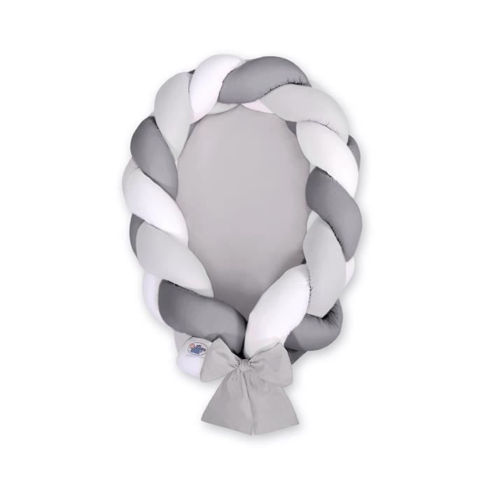 Reducteur De Lit Bebe Transformable En Tour De Lit Gris Et Gris Anthracite Cdiscount Puericulture Eveil Bebe