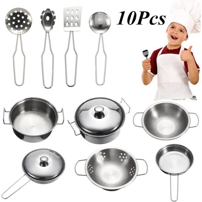 40pcs Accessoire Cuisine Enfant Jouet Ustensile Cuisine à Jouer avec  Casseroles et Poêles Aliment Jouet Dinette Chef Jeu de Rôle - Cdiscount  Jeux - Jouets