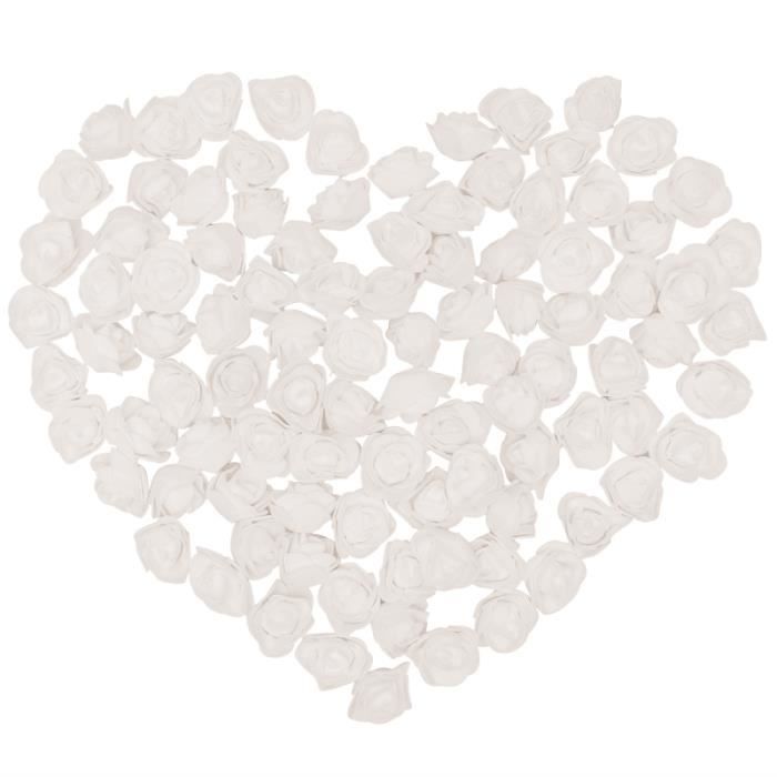 500 Têtes De Roses En Mousse PE - DIY Déco Mariage & Maison - Blanc