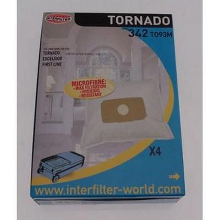 Boite de 4 sacs microfibre Aspirateur 35600827 TORNADO