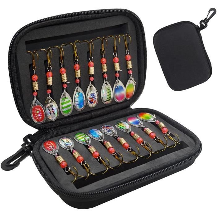 Lixada Lot de 105 artificielles pêche leurre appât Leurre cuillère