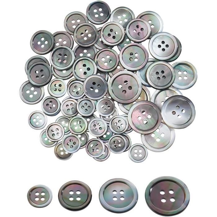400 Boutons En Coque De Coco 10mm - 2 Trous - Naturel Marron - Pour Couture Et DIY