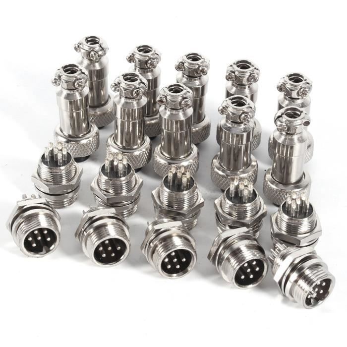 Connecteurs Aviation Gx12 4 Broches - Lot De 10 Sets Mâle/Femelle Pour Projets DIY Et Industrie