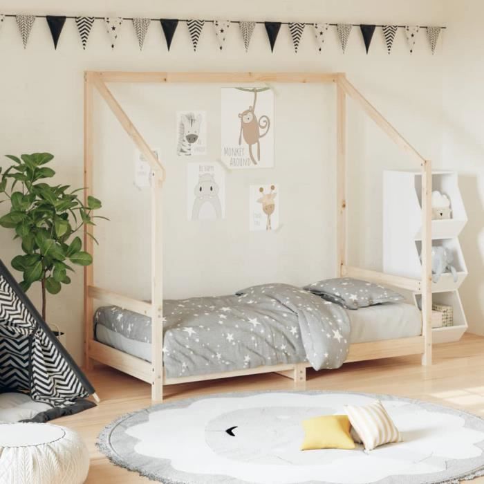 Vidaxl cadre de lit pour enfant 80x160 cm bois de pin massif