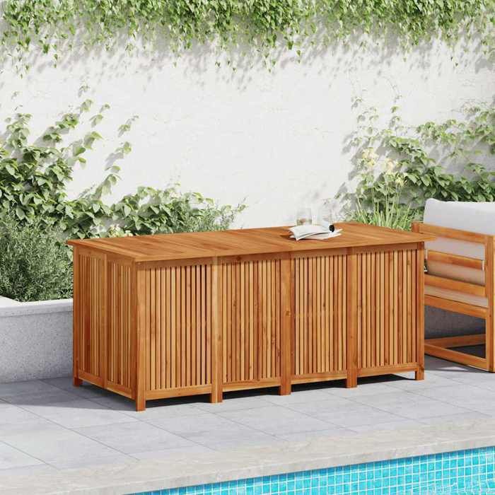 vidaXL Boîte de rangement de jardin 200x80x75 cm bois massif d'acacia 319709