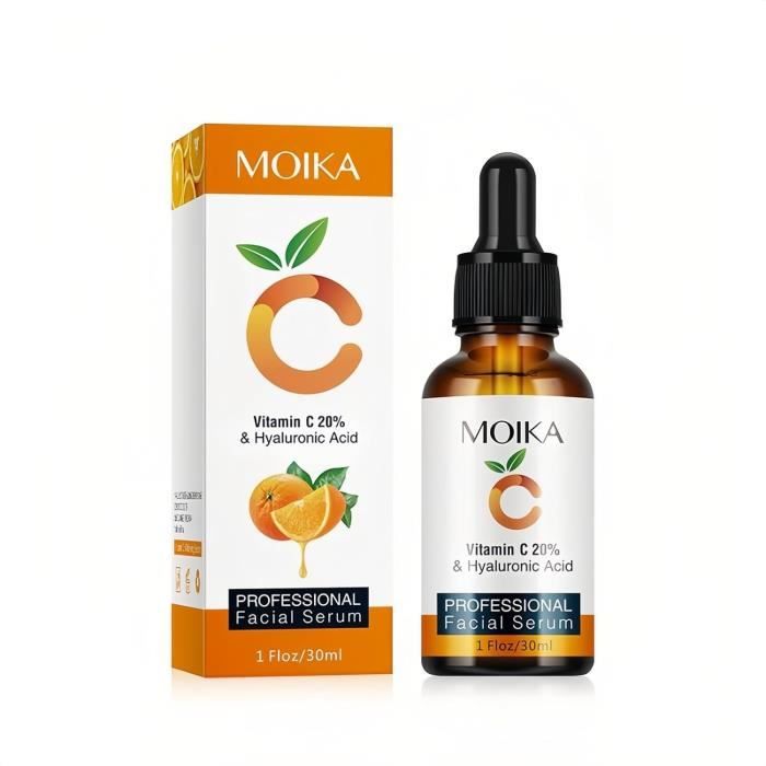 Sérum Visage Pro Vitamine C & Acide Hyaluronique - Anti-âge & Hydratation Intense 15ml