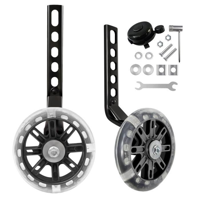 Stabilisateurs Vélo Enfant Vicma - Paire Pour Roue 12 Pouces Réglables 350-400mm - Argenté
