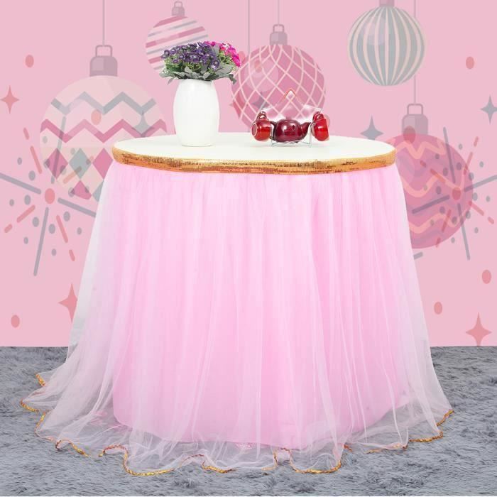 Nappe tulle rose discount