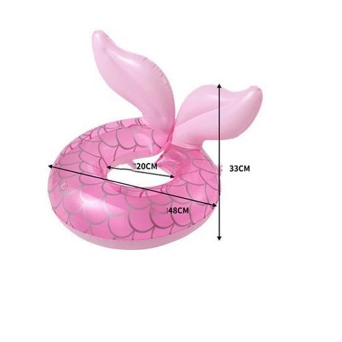 Bouée Sirène Gonflable Enfants – PVC 70 Cm, Queue De Poisson, Sécurisée Pour Piscine/Plage