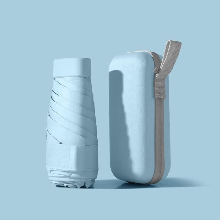 Mini Parapluie Pliant De Poche – Plié 17 Cm, 250 G, 6 Baleines, Anti-UV Et Déperlant – Avec Poignée Télescopique Intégrée - 2