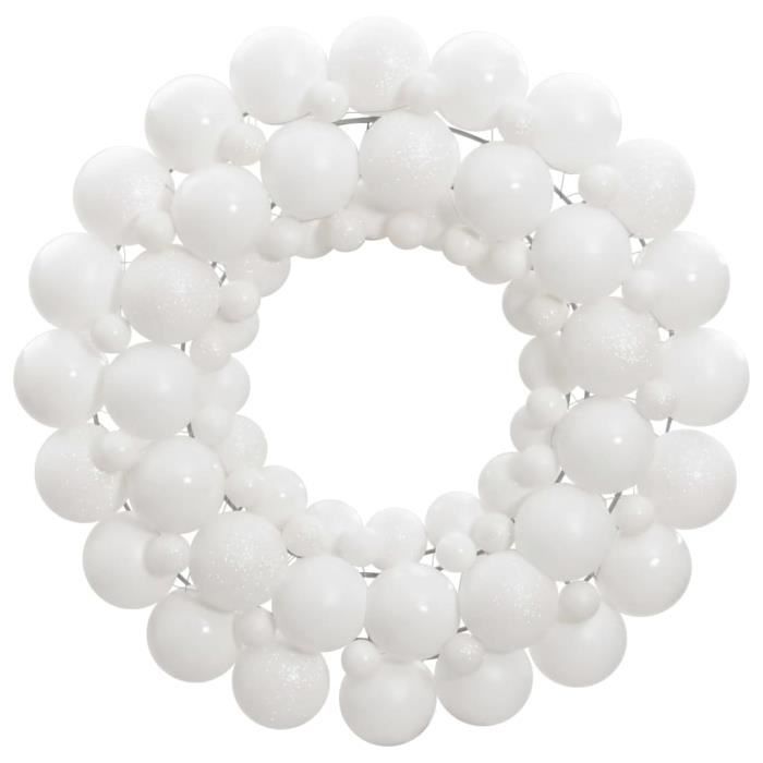 Couronne de Noël blanc 45 cm polystyrène - couronne de Noël - couronnes de Noël - Home & Living