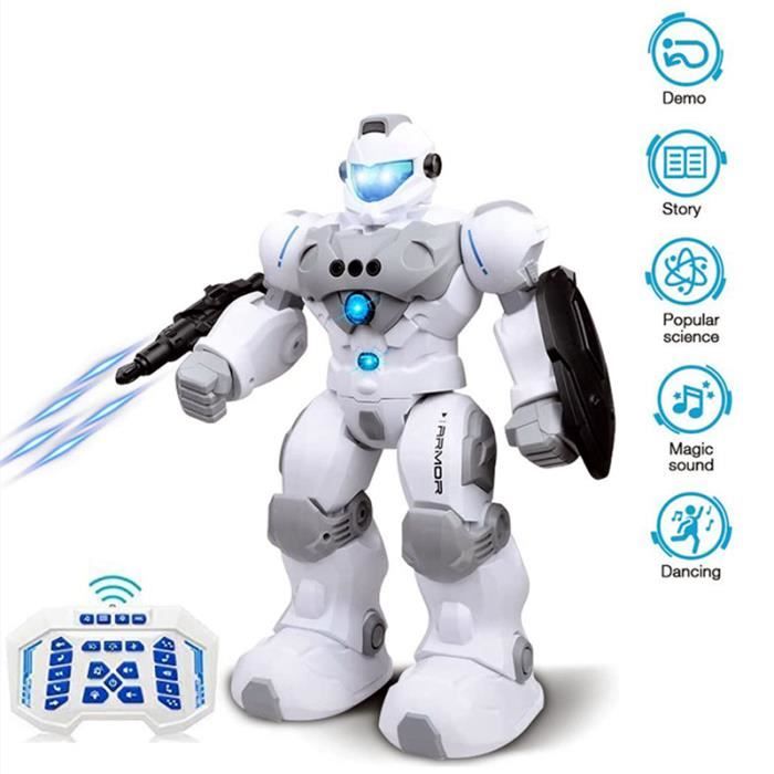 DEBGFS Jouets Robot pour Enfants Garçon Jouet RC à Détection de Gestes Interactif Enregistrable Programmable Robot Cadeau pour Garçons Filles Âgés de 5-7, Jaune