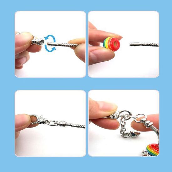 66 Pcs Kit Perles Bracelets Stitch Licornes – Loisirs Créatifs Enfants Filles DIY Colliers & Bracelets !