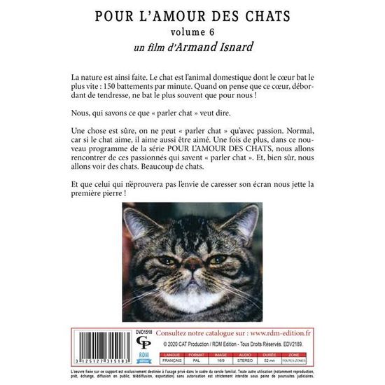 Pour L Amour Des Chats Volume 6 Support Dvd Cdiscount Animalerie
