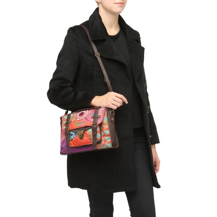 DESIGUAL Sac Cartable Femme Multicolore Cdiscount Bagagerie Maroquinerie