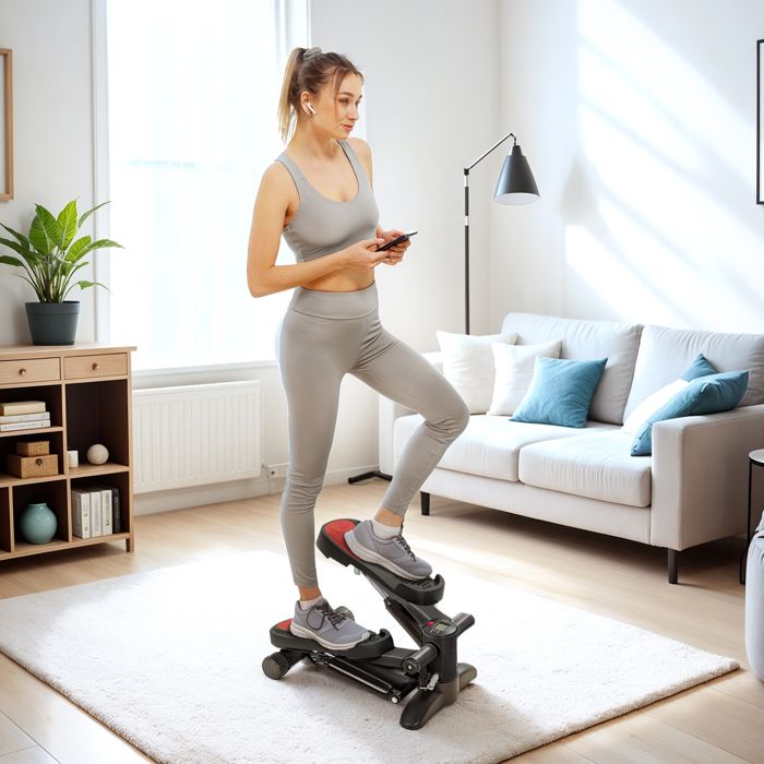 Stepper Velo Mini-Stepper pour Maison, Vélo d'Exercice avec Affichage LCD, Noir ...
