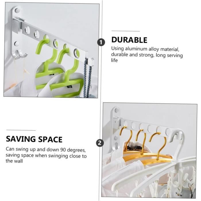 HERCHR Lot De 5 Cintres à Chaussures Suspendus En Acier Inoxydable - Organisateur Pratique Pour Séchage