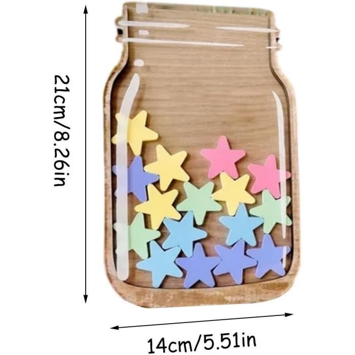 Bocal à Récompenses Étoiles - Tableau De Comportement Enfant Pour Motiver Les Bonnes Habitudes (Maison Et École)