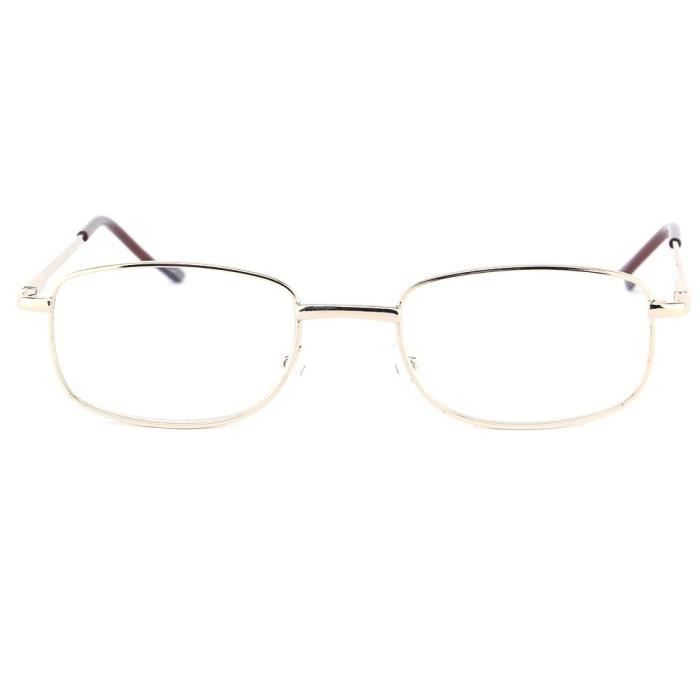 Lunettes Loupes-Loupea-Lunette Loupe Métal Rectangle Dorée Vita +3