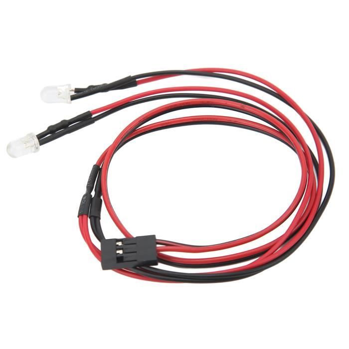 Lumière LED Police Pour Voiture RC 1/10 - 4 Modes Flash - Alimentation Par Récepteur - Bleu