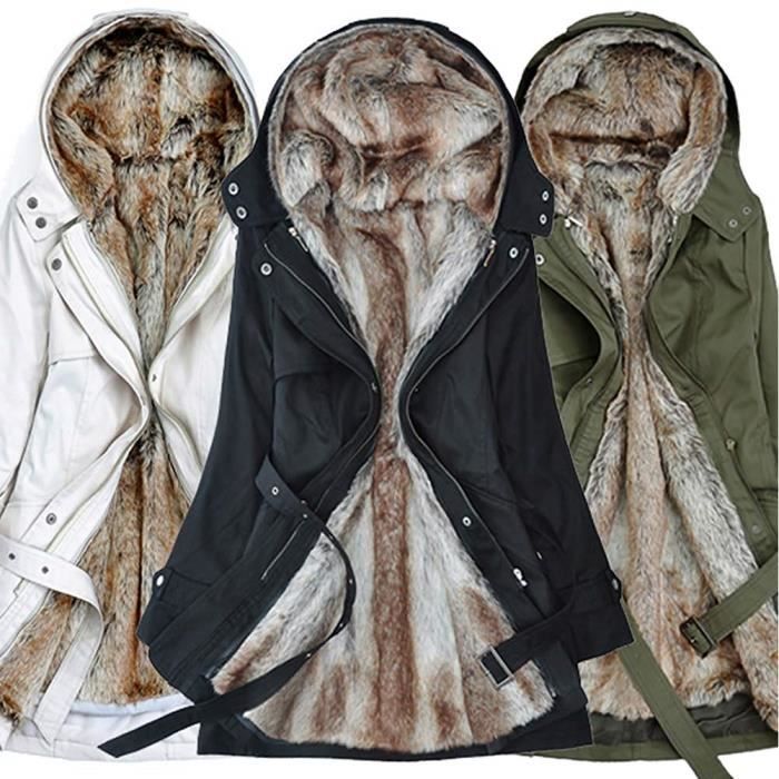 Doudoune Hiver Enfant Fille - Manteau Chaud Mi-long à Capuche Fourrure, Coupe-vent Et Imperméable - 9